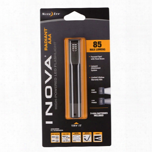 Nite Ize Inova&reg; Radiant Led Flashlight, Aaa Powered - White - Male - Included