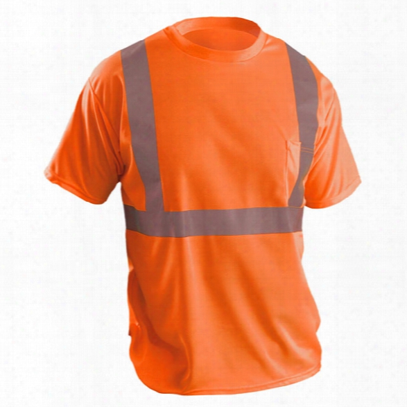 Occunomix Class 2 Wicking Birdseye T-shirt, Orange, 2x-large - Silver - Unisex - Included