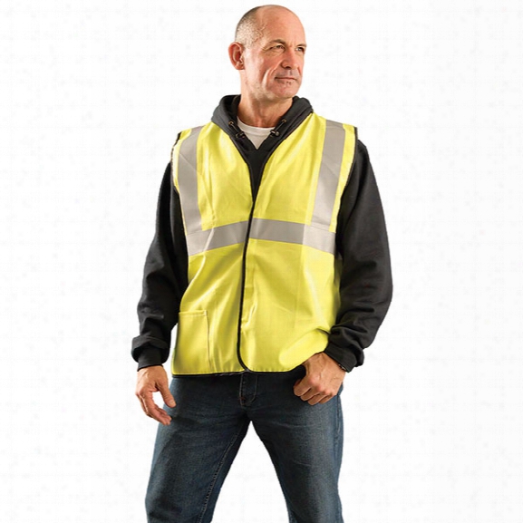 Occunomix Flame Resistant Vest W/hook & Loop, Yellow, 2x-large - Yellow - Unisex - Included