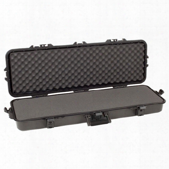 Plano Tactical All Weather Rifle Case W/ Foam, Black Latches/ Handle, 42" - Black - Male - Included