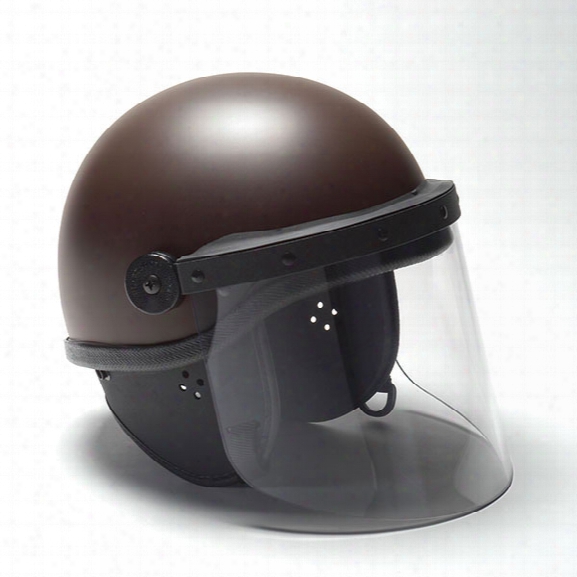 Premier Crown 900lt Tacelite Epr Liquitac Riot Helmet With Standard Face Shield, Brown, X-large - Clear - Unisex - Included