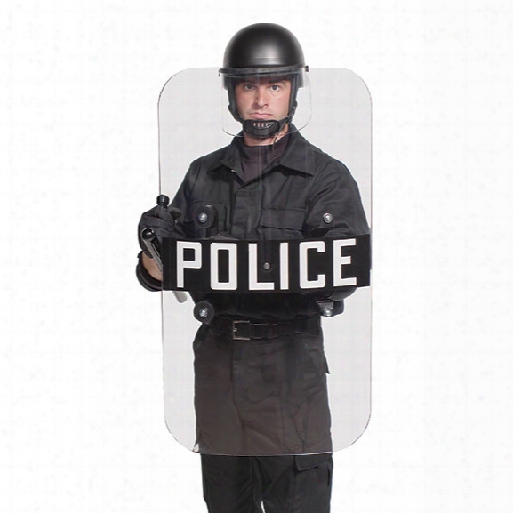Premier Crown Torso Length Riot Shield, Corrections - Clear - Male - Included