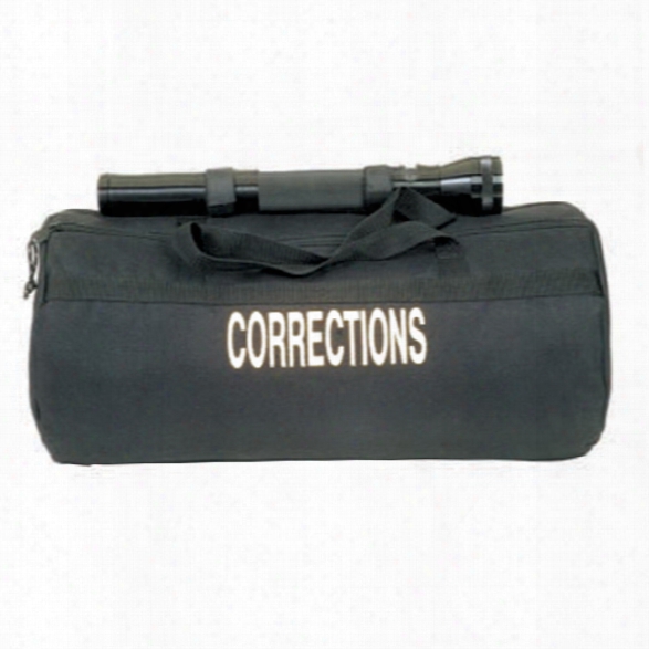 Premier Emblem Duffel Bag, Black, (19 Long) With Corrections In White - Black - Male - Incluuded