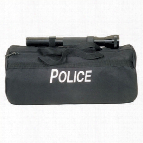 Premier Emblem Duffel Bag, Black, (19 Long) With Police In White - Black - Male - Included