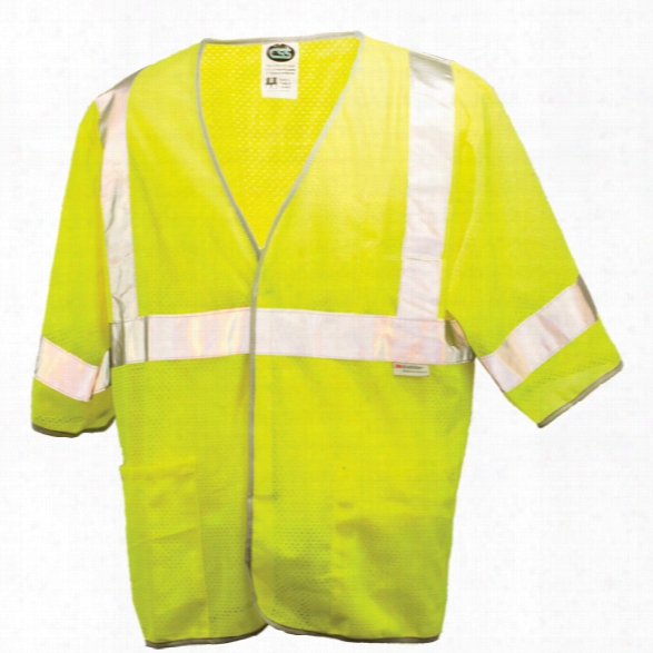 Radians Ansi 107-2010 Class Iii Vest, Lime W/silver, 2xlarge - Lime - Unisex - Included