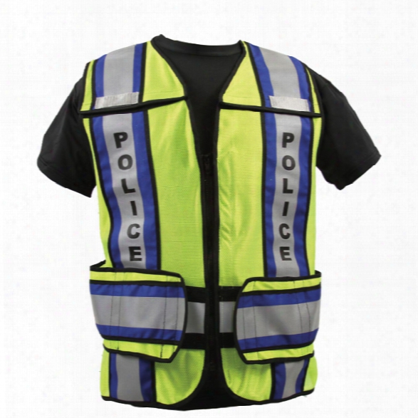 Radians Micro Mesh Ansi 207-2006 Zip-n-rip Vest, Black W/ems, Lime W/black/orange/silver, Jumbo - Lime - Unisex - Included