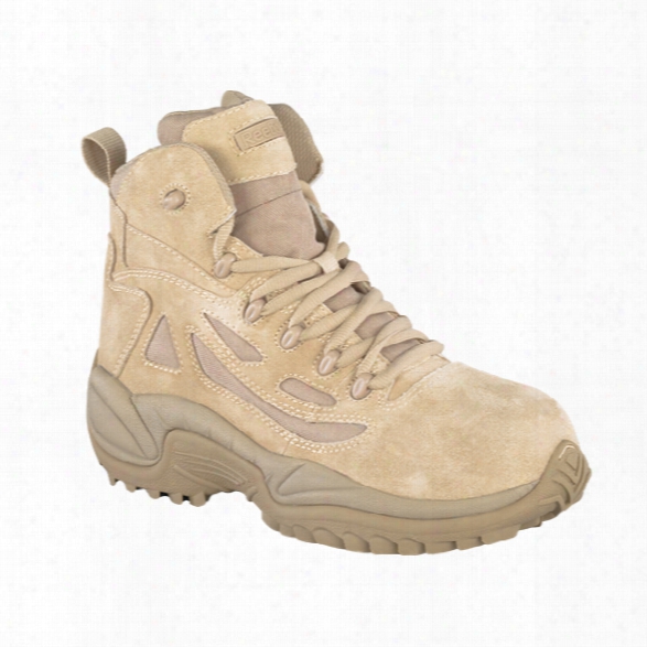 Reebok Rapid Response, 6" Side Zip Composite Toe Boot, Desert Tan, 10.5 - Metallic - Male - Excluded