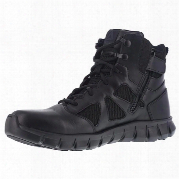 Reebok Sublite Cushion 6 Sidezip Tactical Boot, Black, 10.5 Medium - Black - Male - Excluded