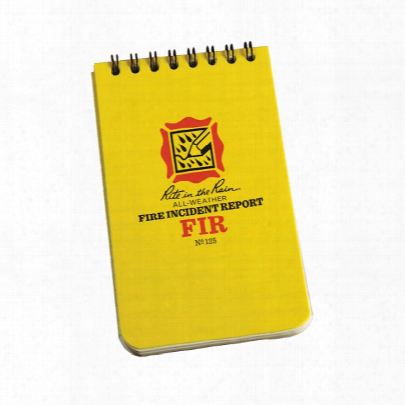 Rite In The Rain 3 X 5 Top Spiral Notebook, Fire Incident Report, Yellow - Yellow - Male - Included