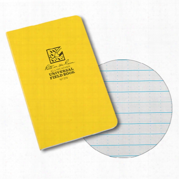 Rite In The Rain 4-5/8 X 7-1/4 Side Bound Field-flex Universal Book, Yellow - Green - Unisex - Included