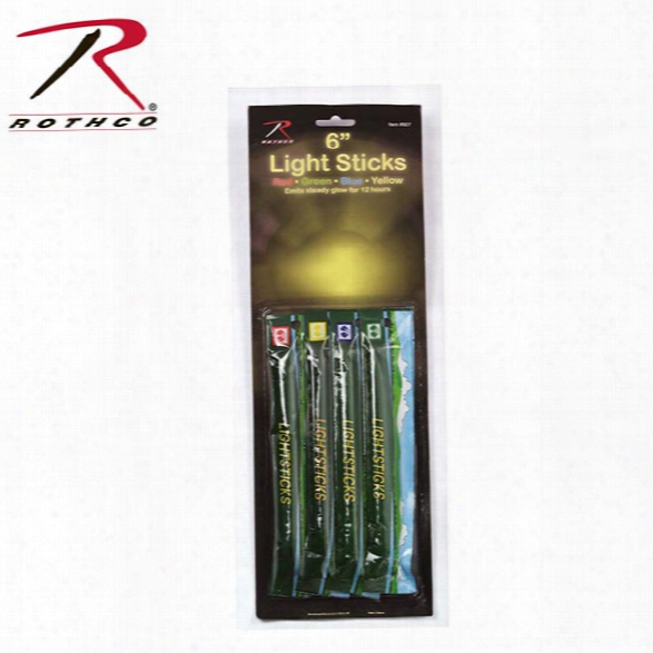 Rothco (4/pk) 6" Chemical Lightsticks, 12 Hour - Green - Unisex - Included