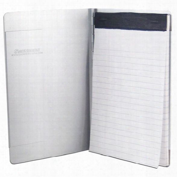 Saunders Padfolio W/writing Pad, Silver Aluminum, 8.5 X 12 (letter) - Silver - Unisex - Included