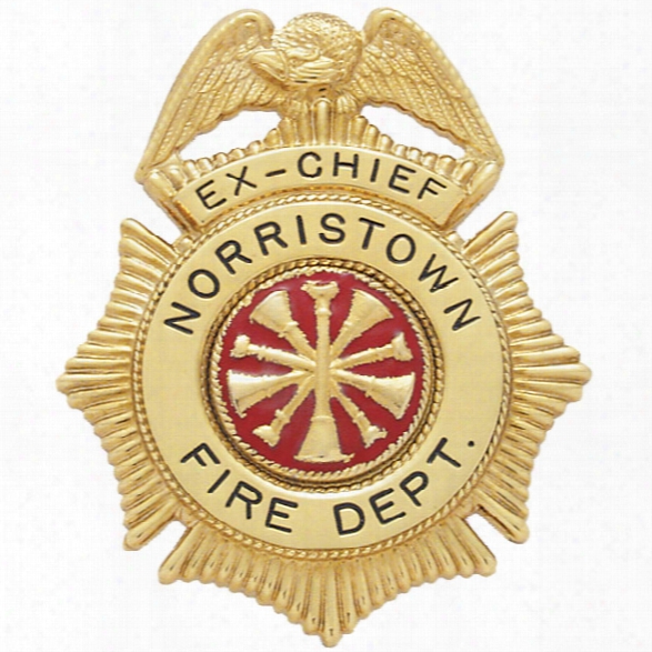 Smith & Warren Custom Badge, 2-3/8" X 2-7/8", Nickel - Gold - Male - Included