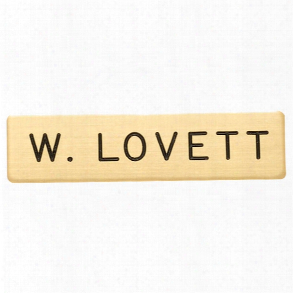 Smith & Warren Name Plate, 5/8 X 2-1/2in, Gold - Gold - Male - Included