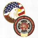 Blackinton Thin Red Line Challenge Coin - Red - male - Included