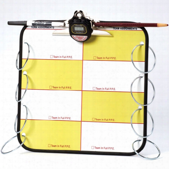 American Trade Mark Accountability Tag Standard Command Board W/ Stopwatch, Clipboard Clip, Dry-erase Marker & Grease Pencil, W/o Clock - Tan - Male - Included