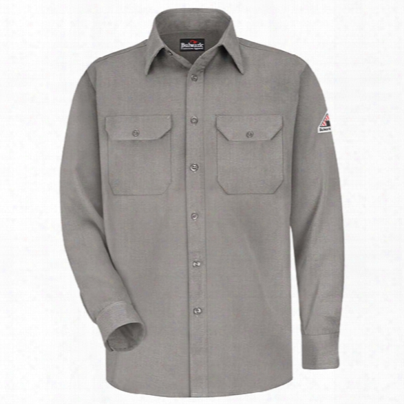 Bulwark Cooltouch 2 Uniform Long-sleeve Shirt, Grey, 2x-large Long - Gray - Male - Included