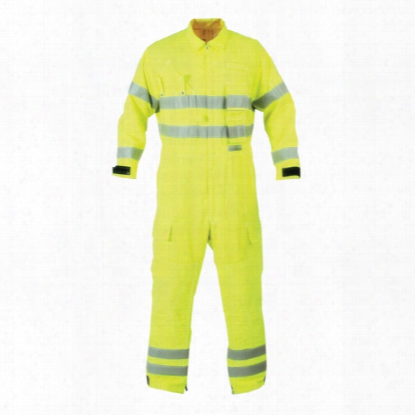 Fire-dex Fr Cotton Extrication Coverall, Navy, 2x, Regular - Yellow - Male - Included