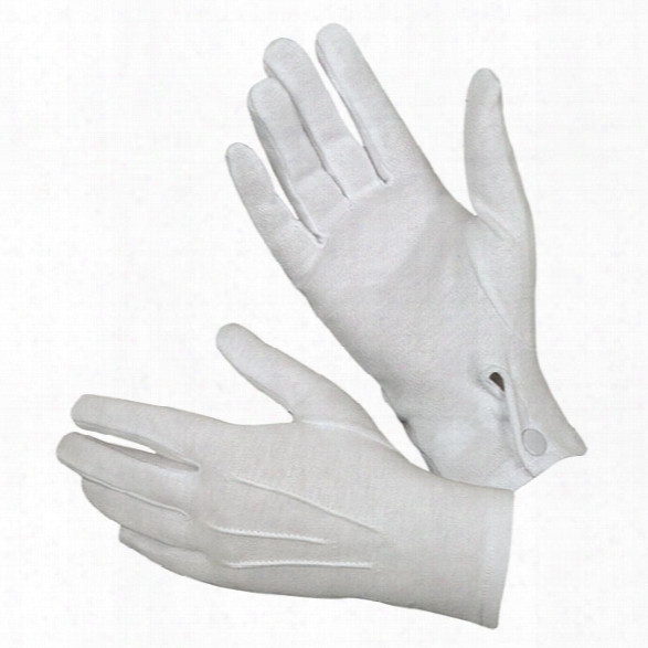 Hatch Wg1000s Cot Ton Parade Glove W/snap Back, White, Large - White - Male - Included