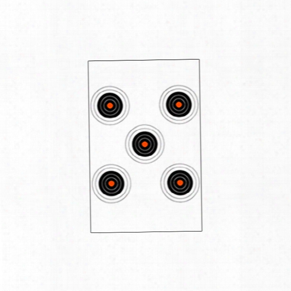 Law Enforcement Taargets Si-5 Bullseye Target, 25/pk - Orange - Unisex - Included