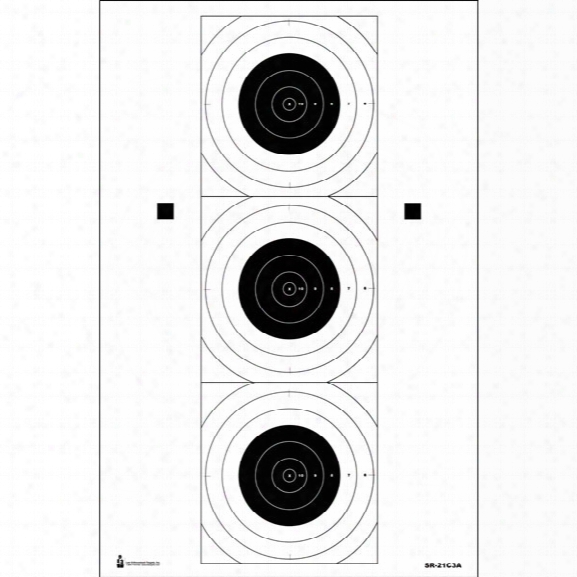 Law Enforcement Targets Sr-21c3a Bullseye Target, 25/pk - Black - Unisex - Included