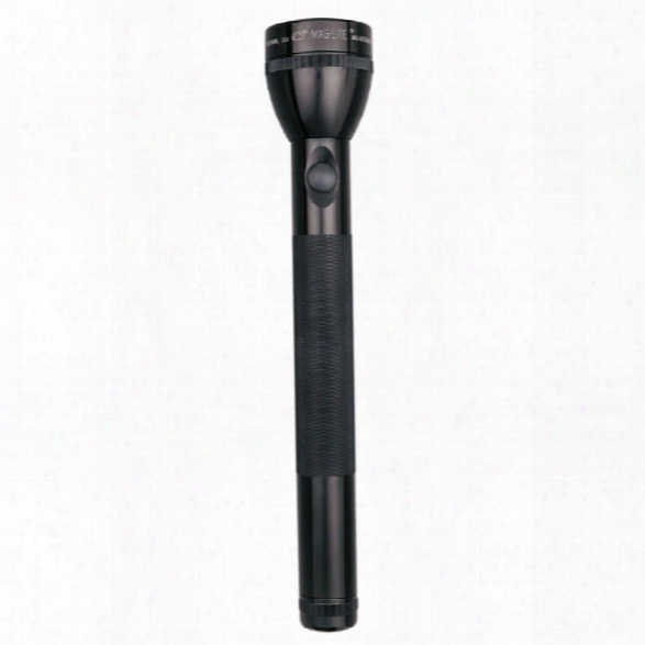 Mag-lite Incandescent 4-cell C Flashlight, Black - Black - Male - Included