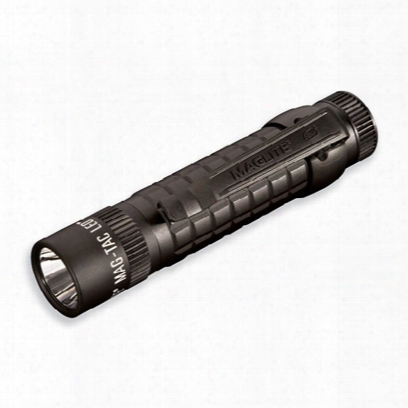 Mag-lite Mag-tac&trade; 2-cell Cr123 Led Flashlight With Crown Bezel, Matte Black - Black - Male - Included