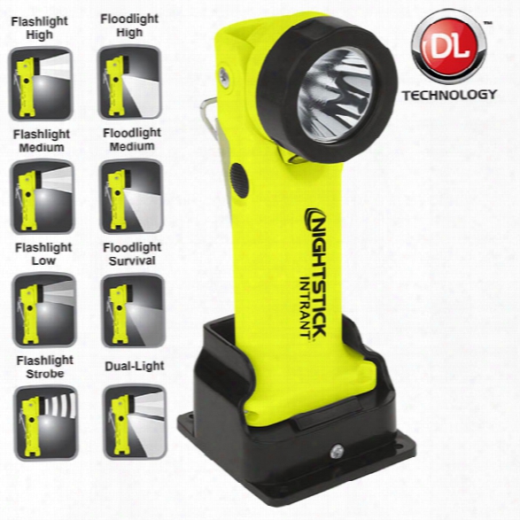 Nightstick Intrant&trade; Intrinsically Safe Permissible Dual-light&trade; Angle Light, Rechargeable, Unripe - Smoke - Male - Included