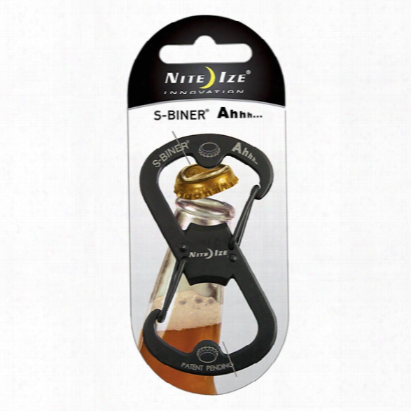 Nite Ize S-biner&reg; Ahhh...&trade; Carabiner / Bottle Opener - Black - Male - Included