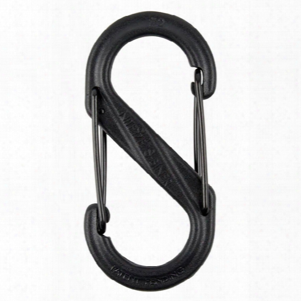 Nite Ize S-biner&reg; Plastic, Double-gated Carabiner, Size #2, Black W/ Black Gates - Black - Male - Included