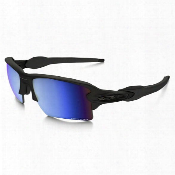 Oakley Si Flak 2.0 Xl, Matte Black, Prizm Deep Water Polarized Lenses - Blue - Male - Included