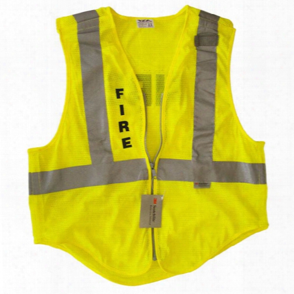 Reflective Apparel Public Safety 5-point Breakaway Ansi 207 Vests, Lime Yellow With Silver Scotchlite Stripes, Crossing Guard Legend, Large - Lime - Unisex - In