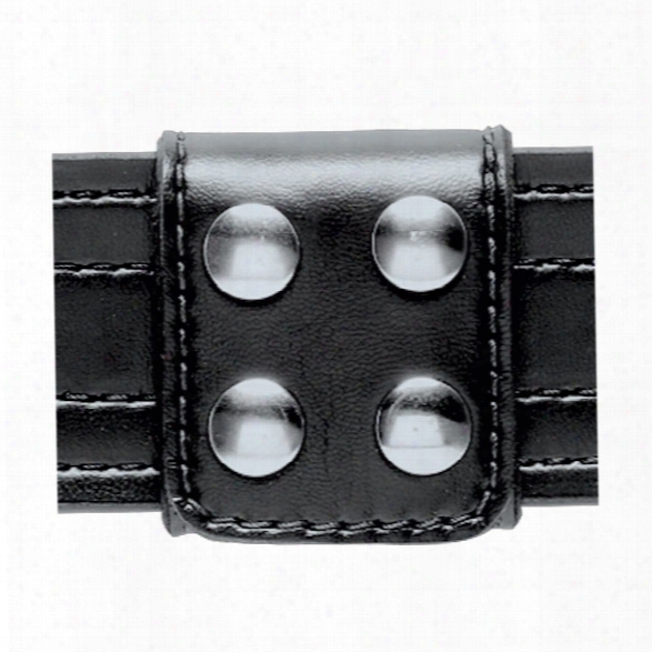 Safariland 654 Slotted Belt Keeper 4-snap Plain Black Chrome Snap - Black - Unisex - Included