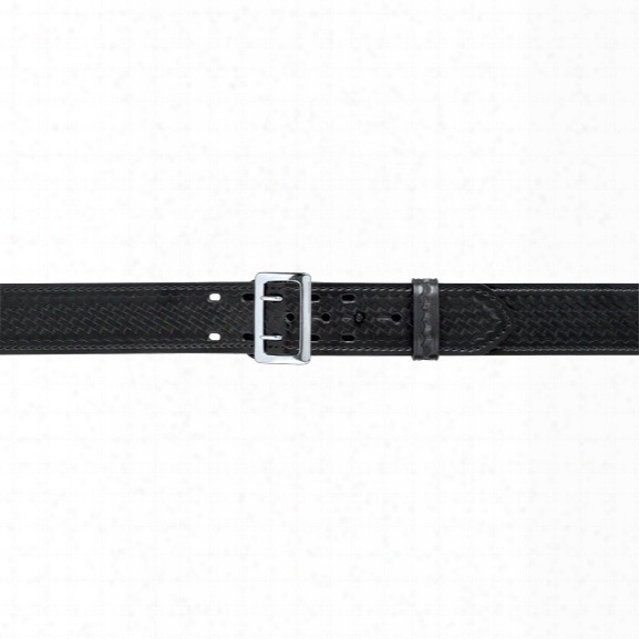 Safariland 875 Stitched Edge Duty Belt W/ Chrome Buckle 2.25" Nylon Look, 28" - Chrome - Unisex - Included