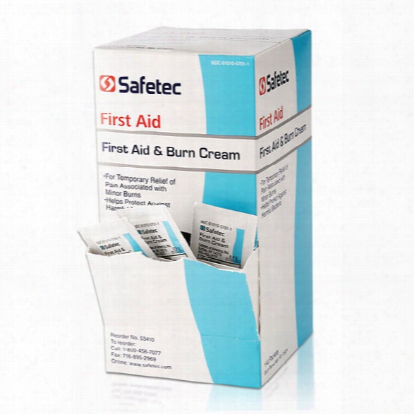 Safetec (25ct/bx) First  Aid & Burn Cream, 0.9 Gram - Cream - Unisex - Included