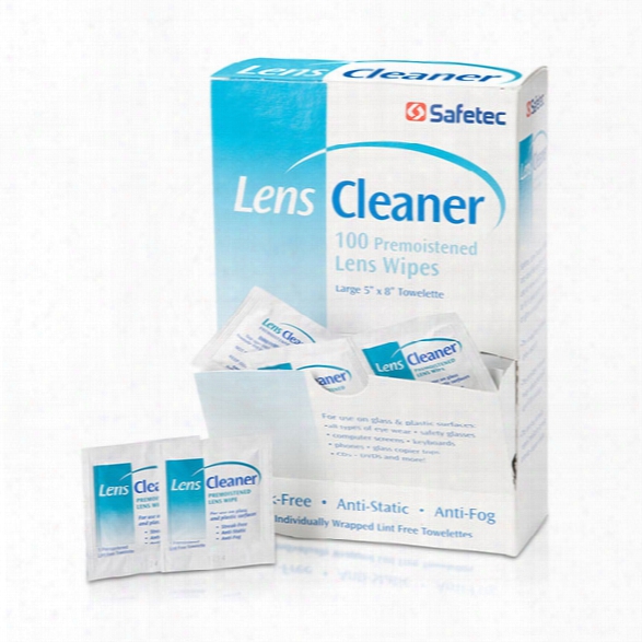 Safetec Lens Cleaner Wipe - Clear - Male - Included