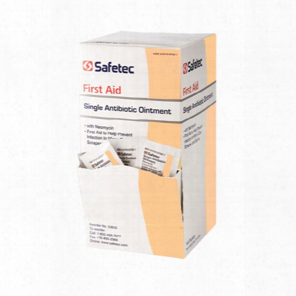 Safetec Single Antibiotic Ointment Pouches - Male - Included