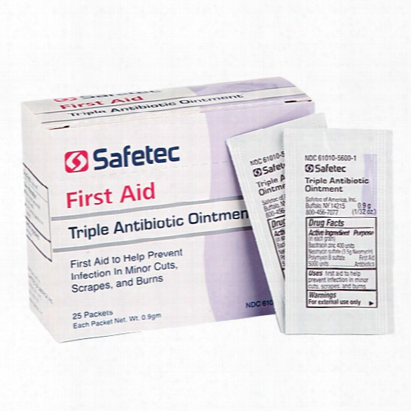 Safetec Triple Antibiotic Ointment Pouches - Male - Included