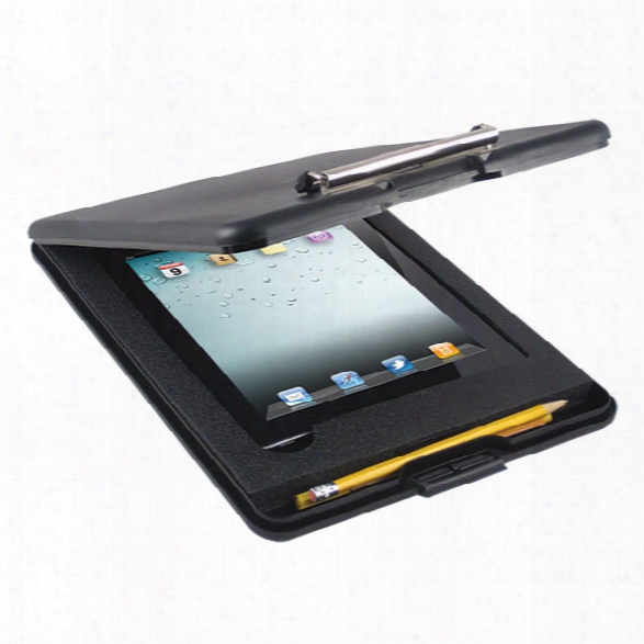 Saunders Slimmate Storage Clipboard W/foam Nest For Ipad 2 & Ipad 3, Black - Black - Male - Included