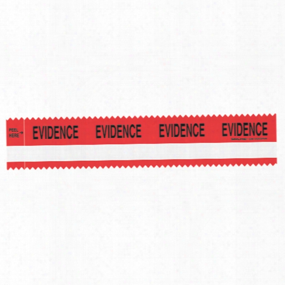 Sirchie Integrity Strips With White Stripe & Evidence Legend, 1-3/8 In. X 7 In., Red/white, 100 Per Pack - White - Unisex - Included