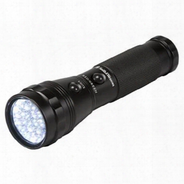 Smith & Wesson Flashlight, Galaxy 28 Led, 20 White, 4 Red, 4 Blue, W/holster, 3 Aaa, Black - White - Unisex - Included