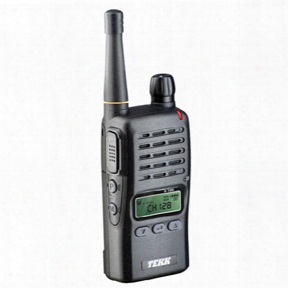 Tekk X-100 Radio, 2-watt, 128 Channels W/ Battery, Charger, Clip & Numeric Readout - Male - Included