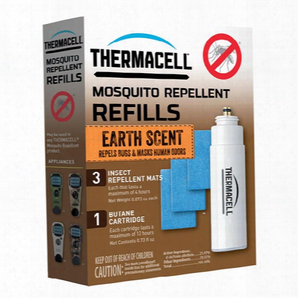 Thermacell Mosquito Repellent, Refill W/ Earth Scent, 12 Hours - Brown - Unisex - Included