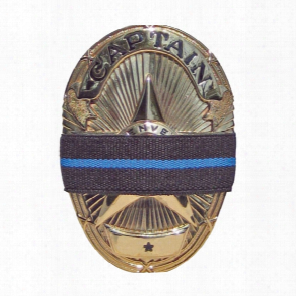 Thin Bleu Line Mourning Band/memorial Badge Ribbon - Blue - Male - Included