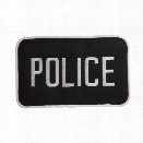 Uncle Mikes Police ID Patch Black/White, Large, 5"x8" - Black - male - Included