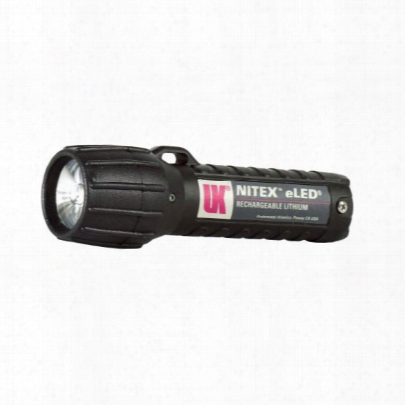 Underwater Kinetics Nitex Rechargeable Led Flashlight W/o Charger/battery, Black - Smoke - Male - Included