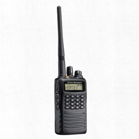 Vertex Standard Vx-450 Series Portable Radio, Vhf (134-174mhz), 32 Channels & 2 Groups, 5-watt, 3 Programmable Keys - Clear - Male - Included
