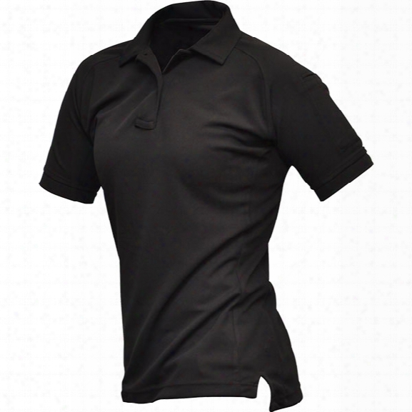 Vertx Womens Coldblack Short Sleeve Polo, Black, Medium - Black - Female - Included