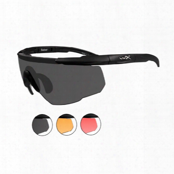 Wiley X Eyewear Saber Advanced, Includes Smoke Grey Lens, Light Rust Lens, Matte Black Frame - Black - Unisex - Included