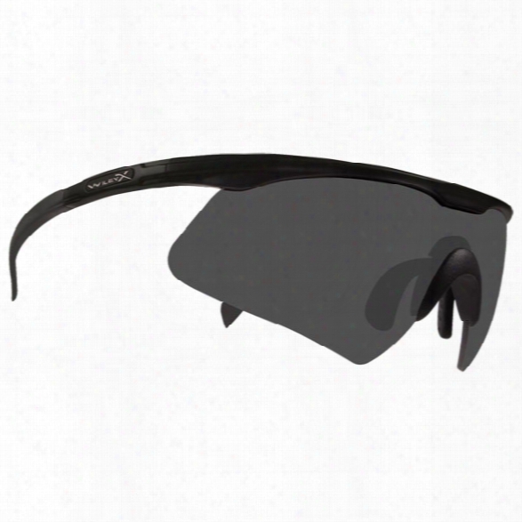 Wiley X Pt-1 Tactical Eyewear W/ Soft Case, Matte Black Frame And Clear Lens - Smoke - Unisex - Included